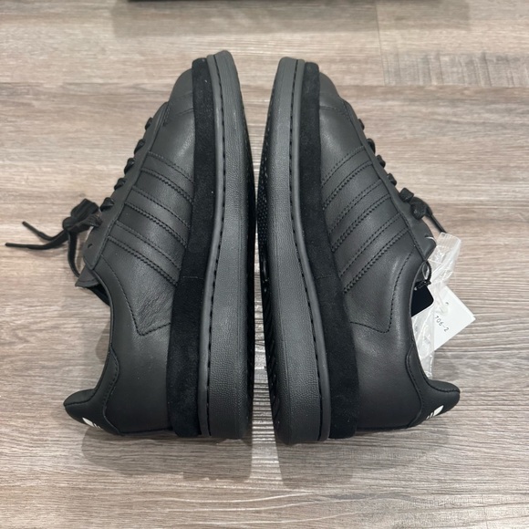 Y’s by Yohji Yamamoto Y3 adidas Wedge Stan Black Leather Sneakers - Picture 7 of 14